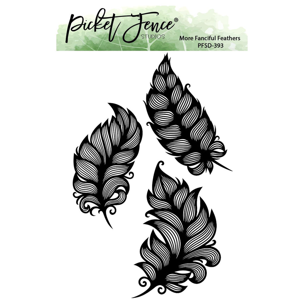 Picket Fence Studios More Fanciful Feathers Dies pfsd-393