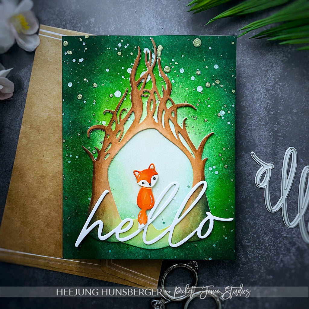 Picket Fence Studios Scene Building: Critter Den Die pfsd-422 hello