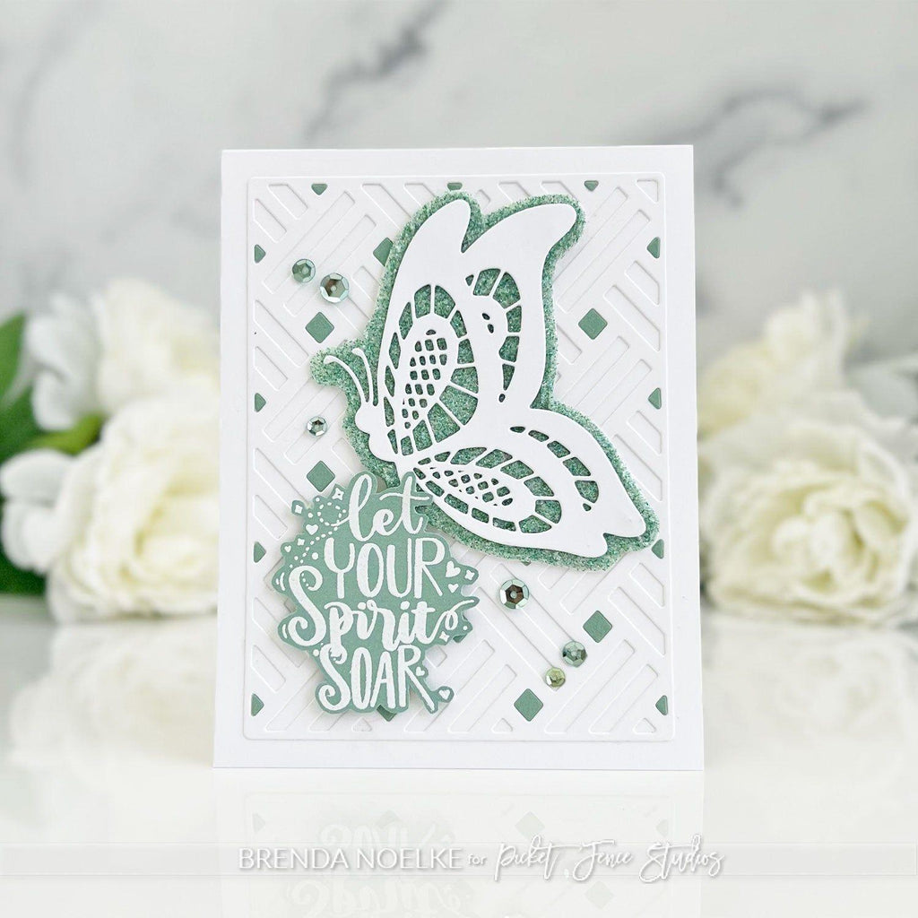 Picket Fence Studios A2 Rectangles for Card Layering Dies pfsd-433 let your spirit soar