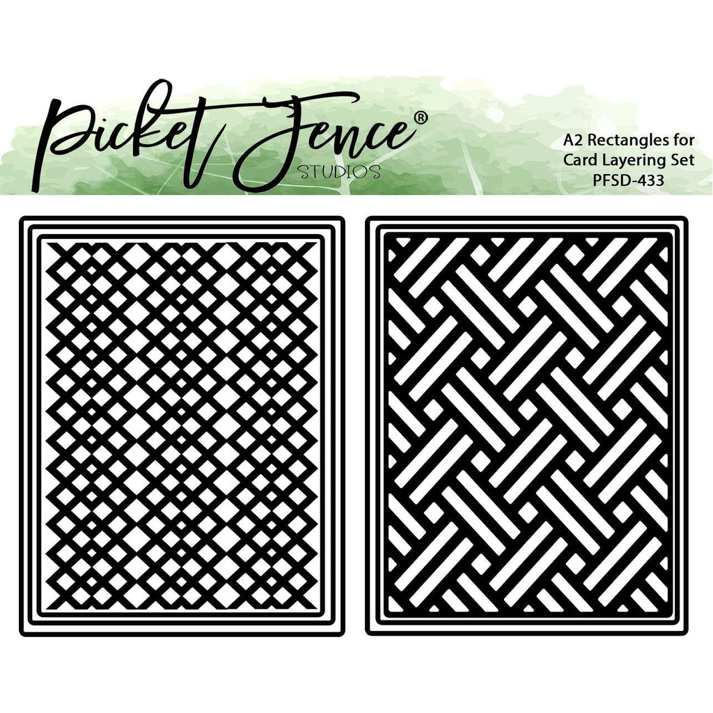 Picket Fence Studios A2 Rectangles for Card Layering Dies pfsd-433