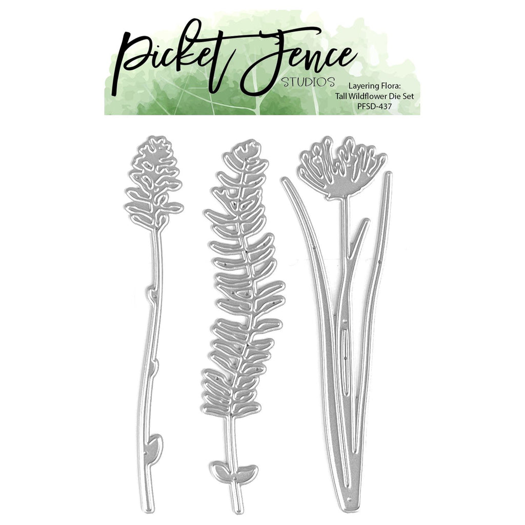 Picket Fence Studios Layering Flora: Tall Wildflower Die Set pfsd-437