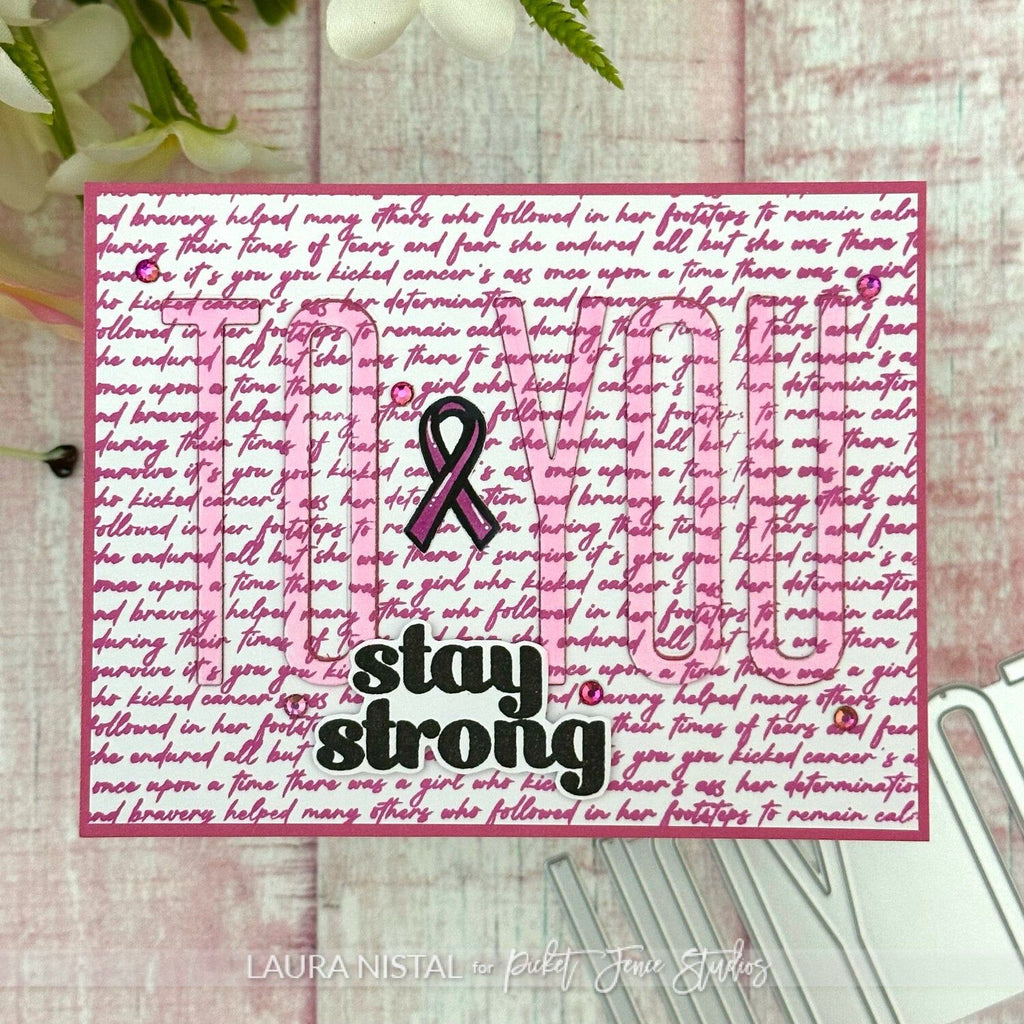 Picket Fence Studios Hello to You Word Die Set pfsd-447 stay strong