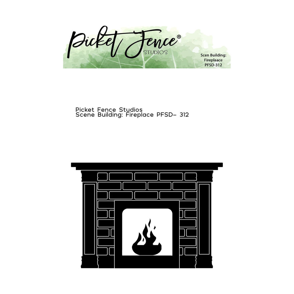 Picket Fence Studios Scene Building Fireplace Dies pfsd-312