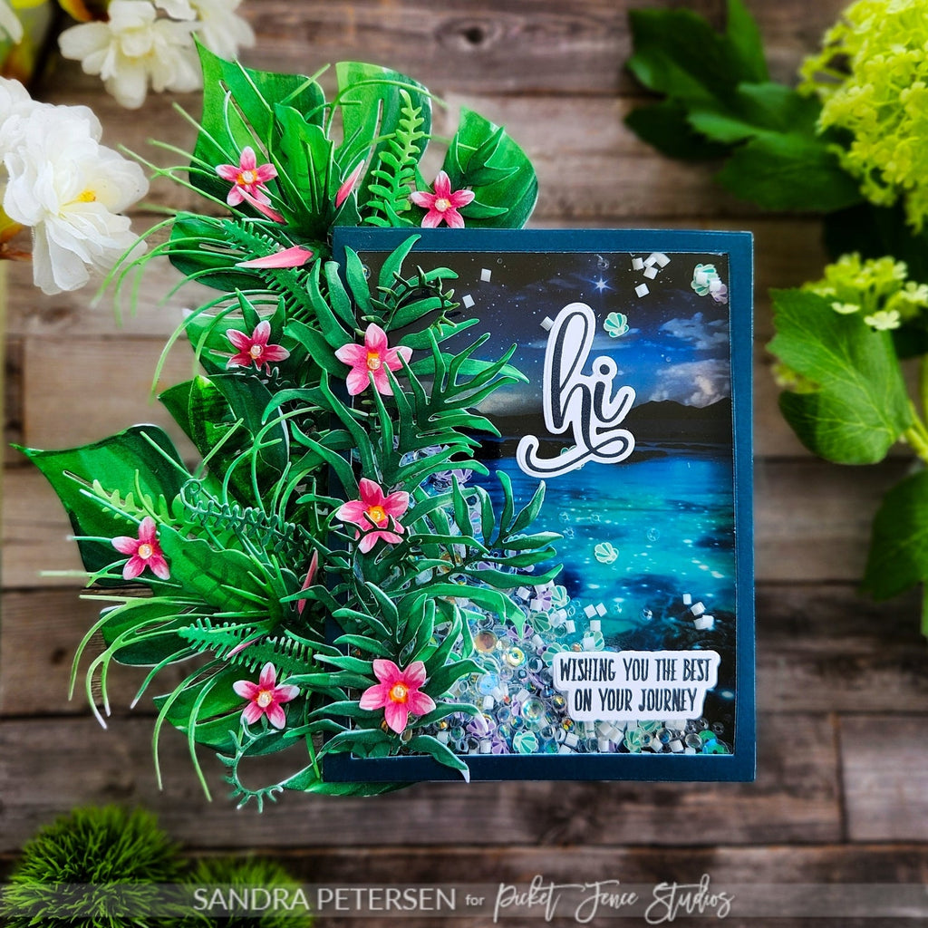 Picket Fence Studios Layering Flora: Over-sized Tropical Fern and Leaf Dies pfsd-451 shaker