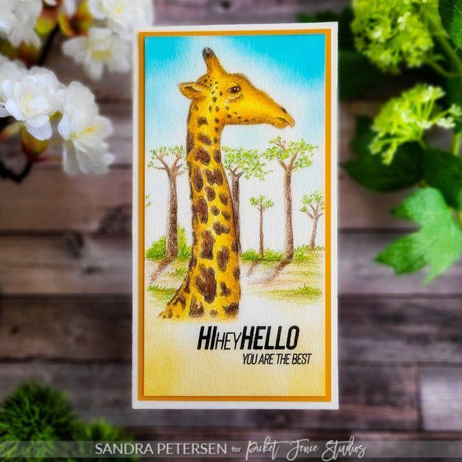 Picket Fence Studios Scene Building: Long Time No See, Giraffe Clear Stamps bb-217 you are the best