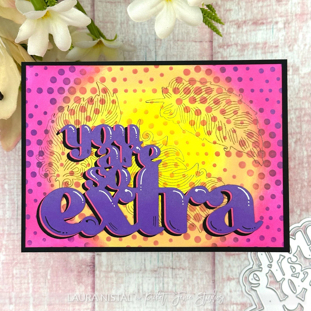 Picket Fence Studios The Center Polka Dot 6x8 Stencil sc-442 you are extra