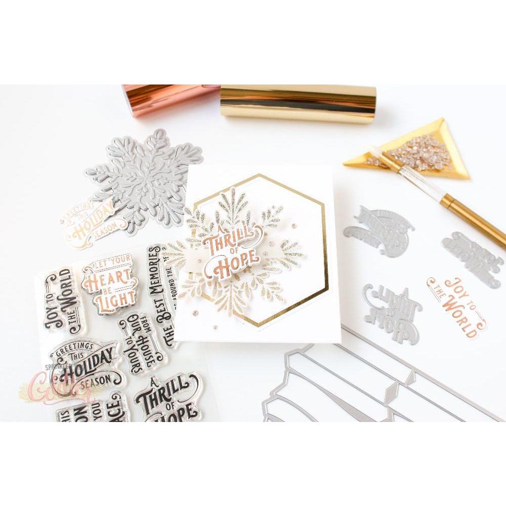 Pinkfresh Studio Radiating Snowflake Die 252724 Hot Foil Holiday Card | color-code:ALT03