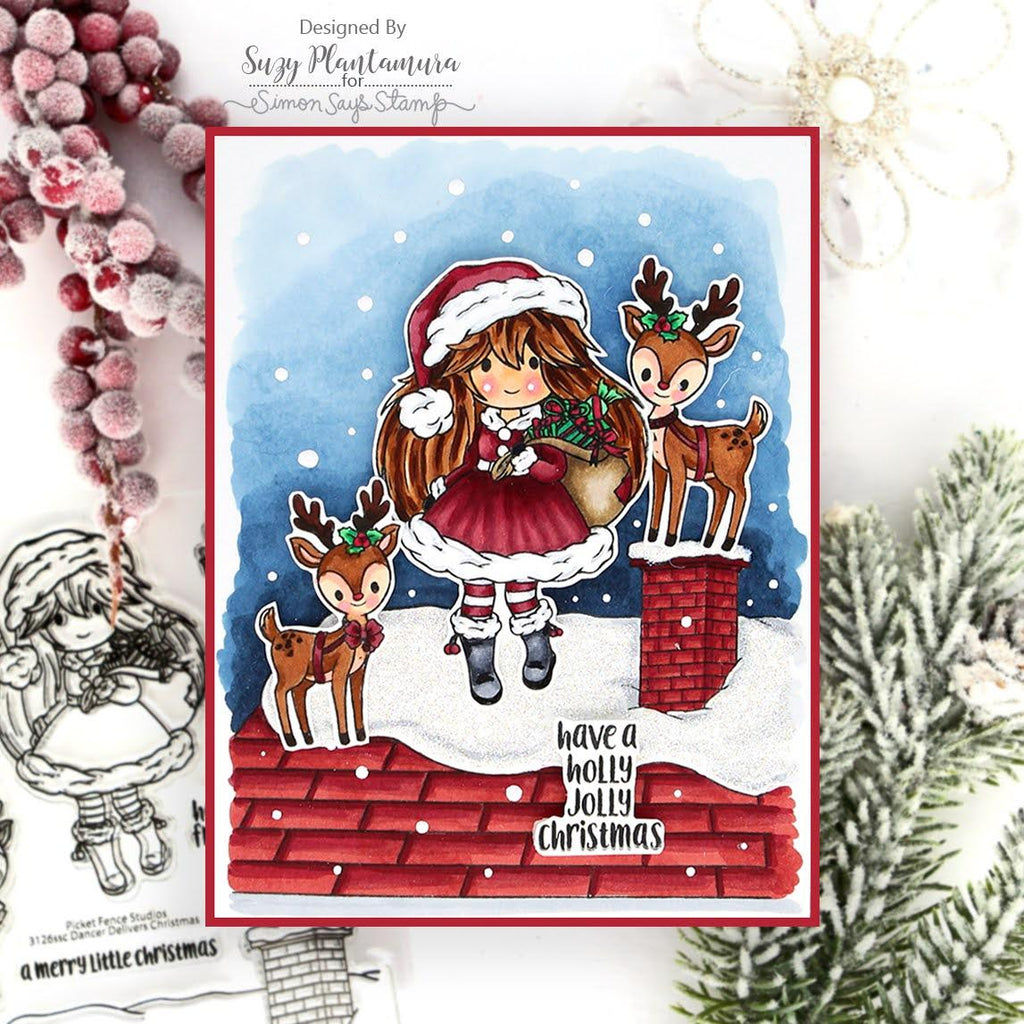 Picket Fence Studios Dancer Delivers Christmas STAMPtember Exclusive Stamps and Dies Set