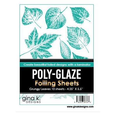 Gina K Designs Grungy Leaves Poly-Glaze Foiling Sheets