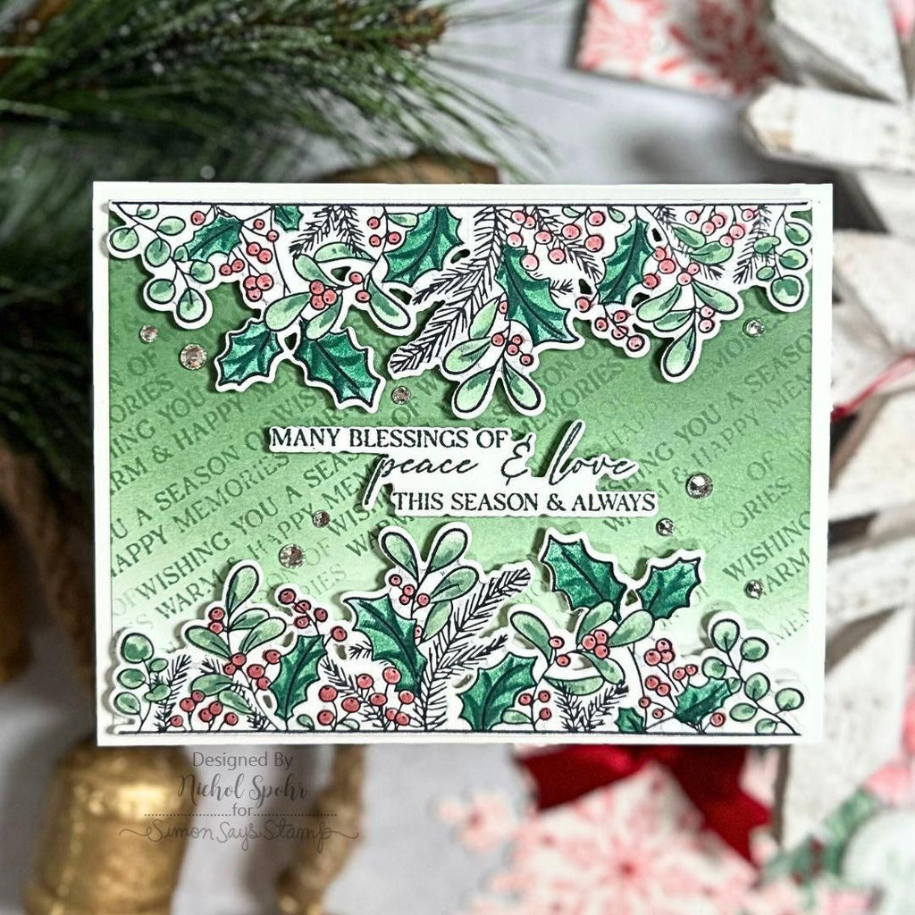 Pinkfresh Studio Magical Holiday Press Plates 251924 Christmas Peace Card | color-code:ALT03