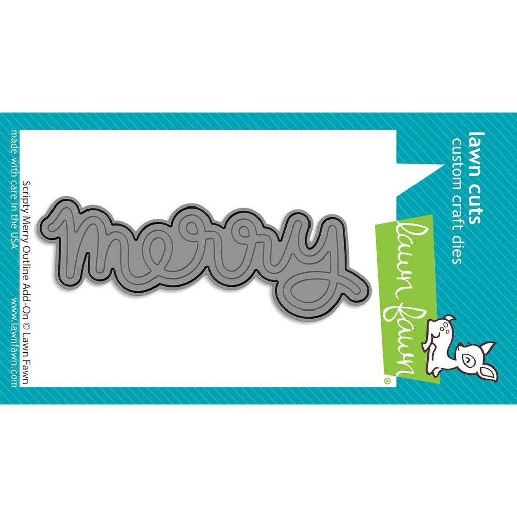 Lawn Fawn Scripty Merry Outline Add-On Die lf3521