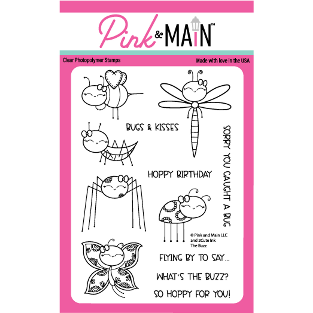 Pink and Main The Buzz Clear Stamps PM0612