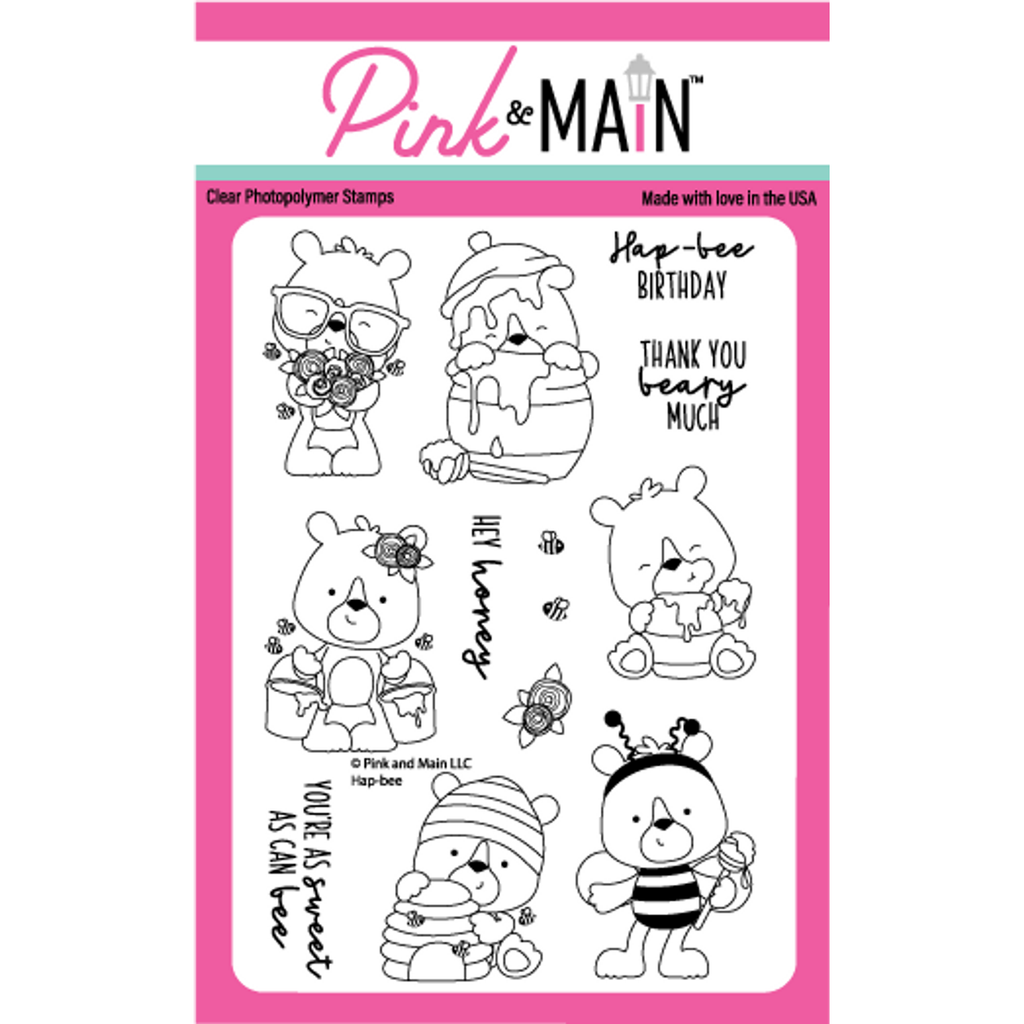 Pink and Main Hap-Bee Clear Stamps PM0614