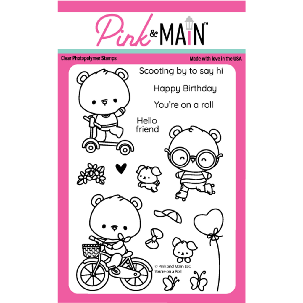 Pink and Main You're on a Roll Clear Stamps PM0616