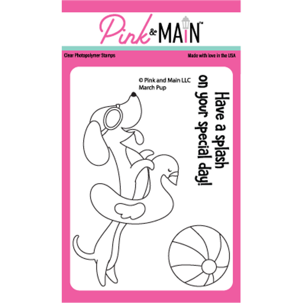 Pink and Main May Pup Clear Stamps PM0622