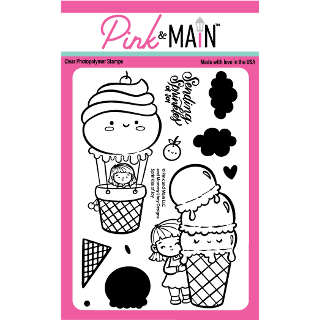 Pink and Main Sprinkles of Joy Clear Stamps PM0624