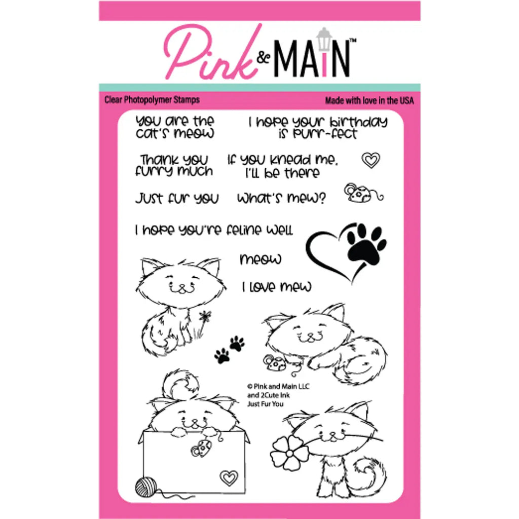 Pink and Main Just Fur You Clear Stamps PM0629