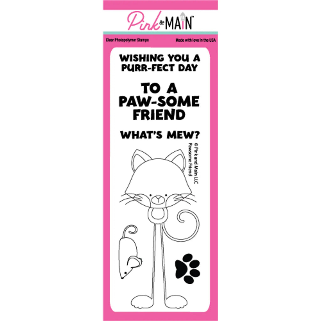 Pink and Main Pawsome Friend Clear Stamps PM0631