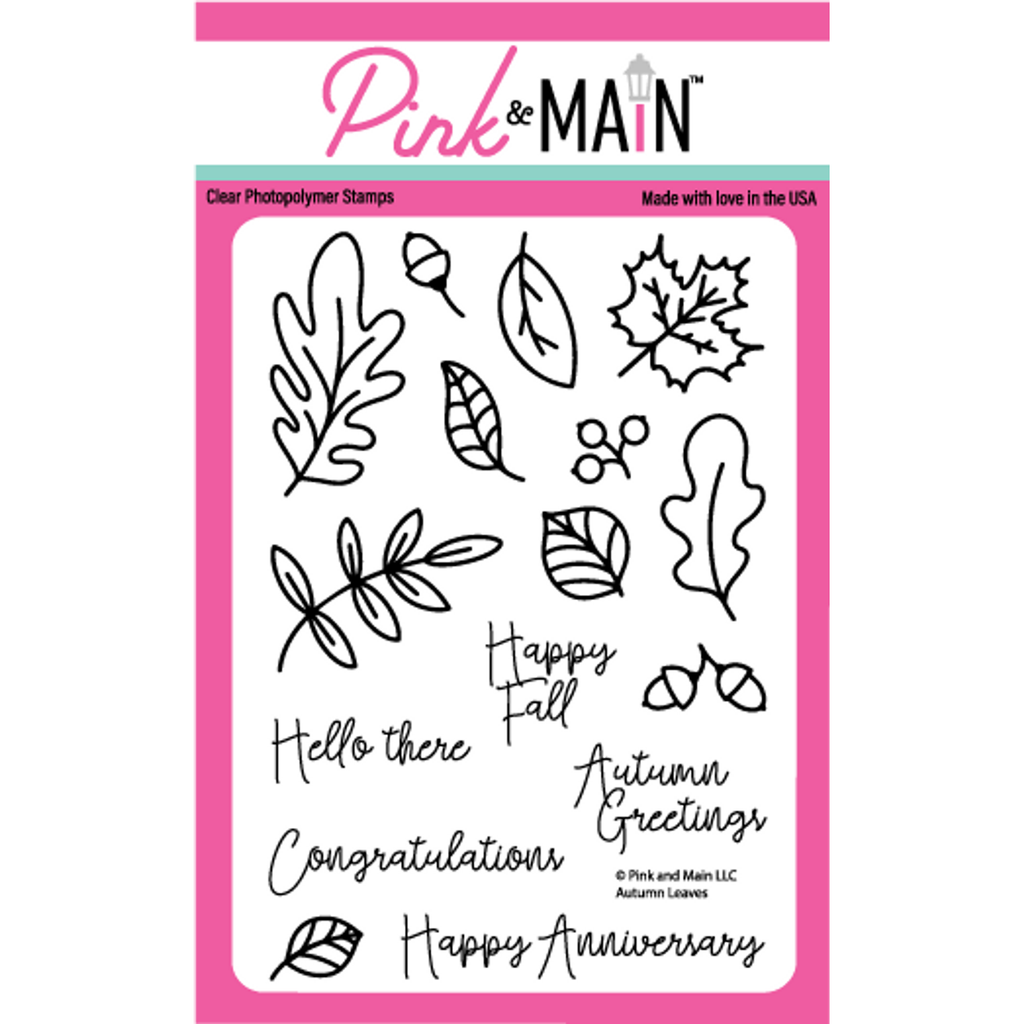 Pink and Main Autumn Leaves Clear Stamps pm0641