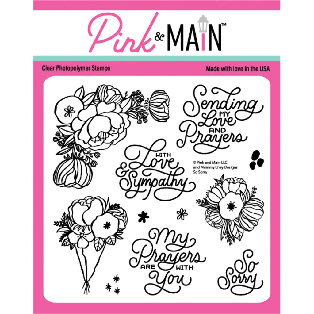 Pink and Main So Sorry Clear Stamps pm0674