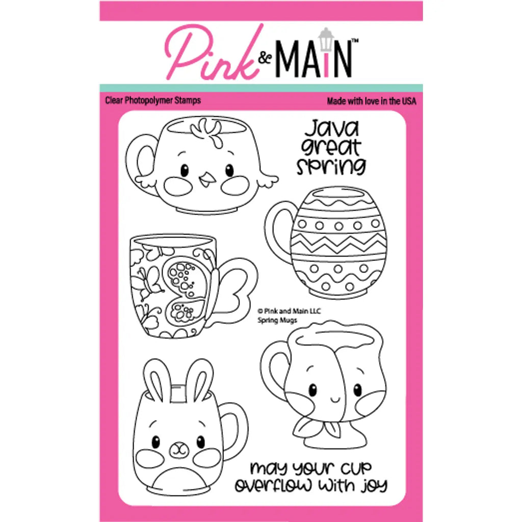 Pink and Main Spring Mug Clear Stamps pm0681