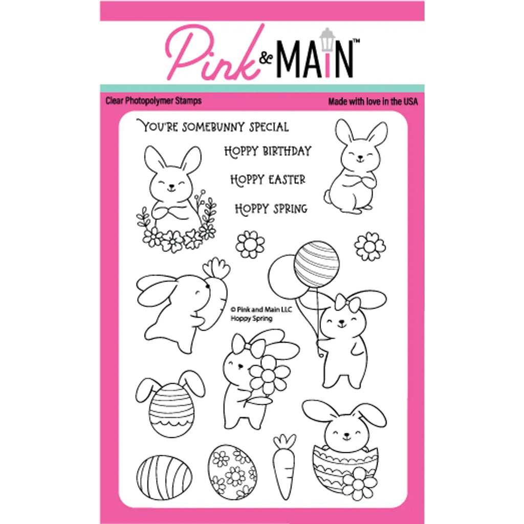 Pink and Main Hoppy Spring Clear Stamps pm0682