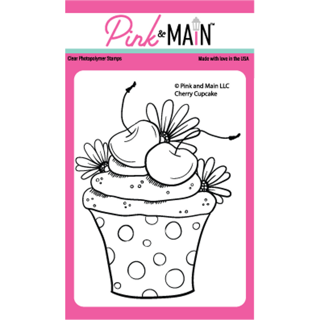 Pink and Main Cherry Cupcake Clear Stamps pm0688