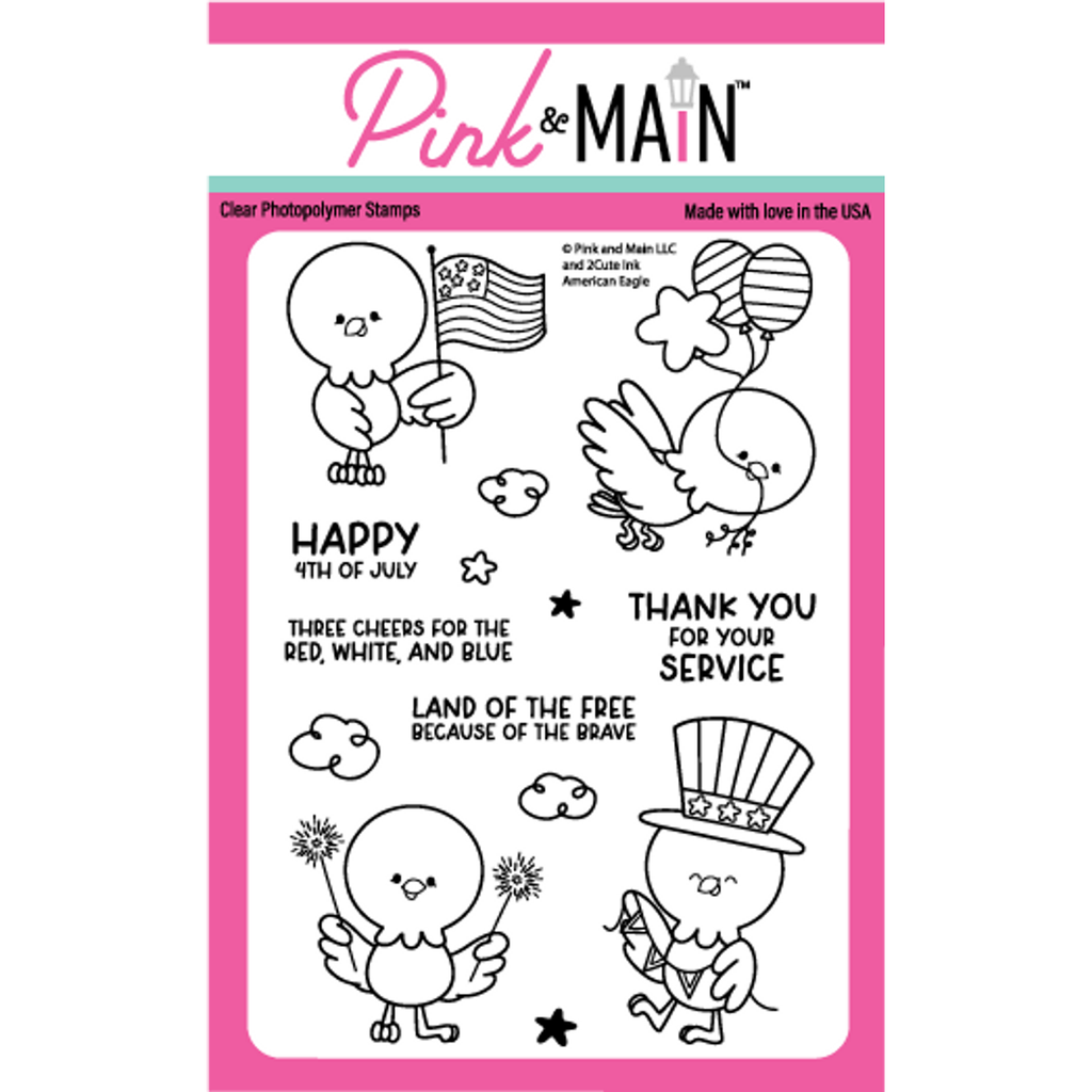 Pink and Main American Eagle Clear Stamps pm0702