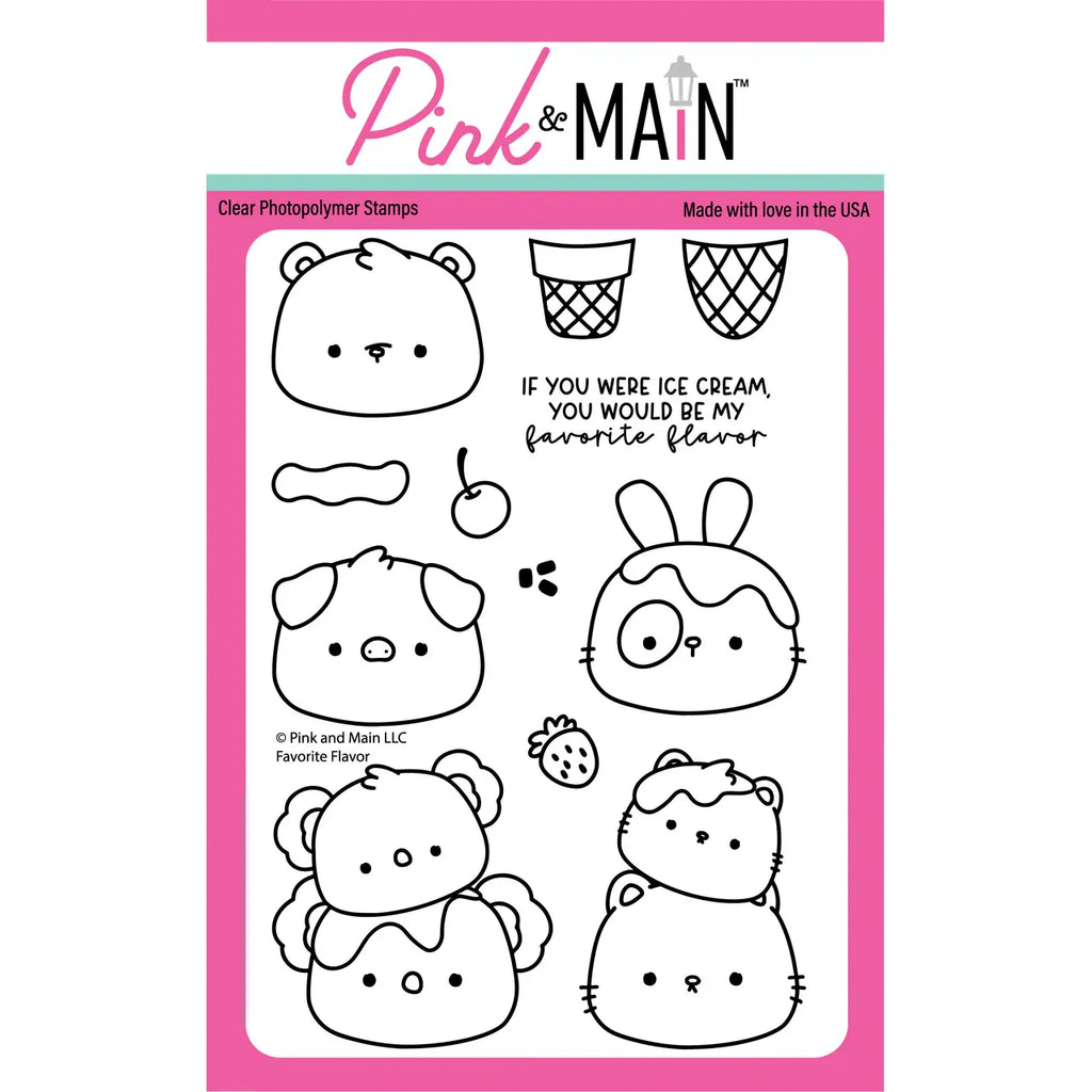 Pink and Main Favorite Flavor Clear Stamps pm0708