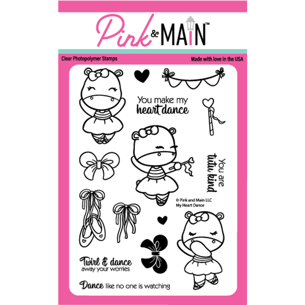 Pink and Main My Heart Dance Clear Stamps pm0718