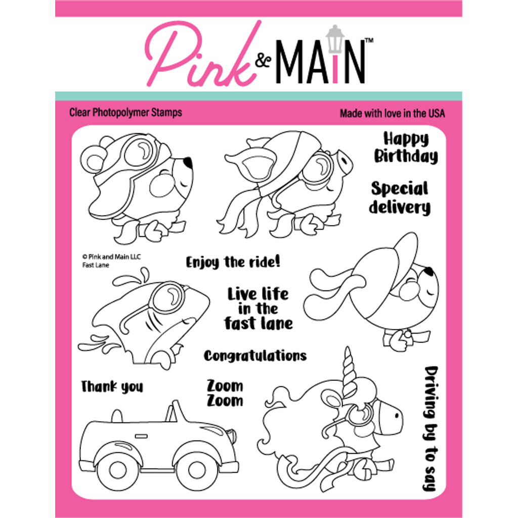 Pink and Main Fast Lane Clear Stamps pm0719