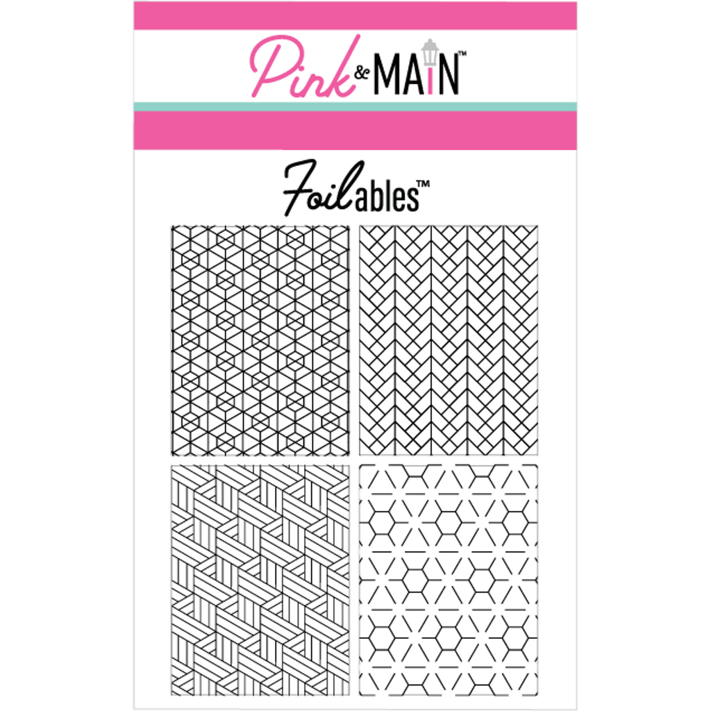 Pink and Main Geo Patterns 4 X 5.25 inch Foilable Panels PMF070