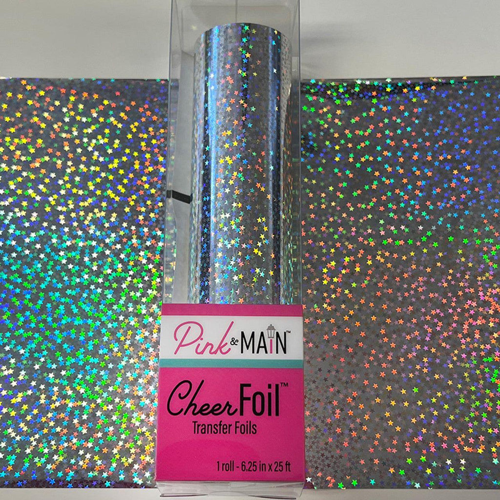 Pink and Main Starry Silver CheerFoil Roll PMF085