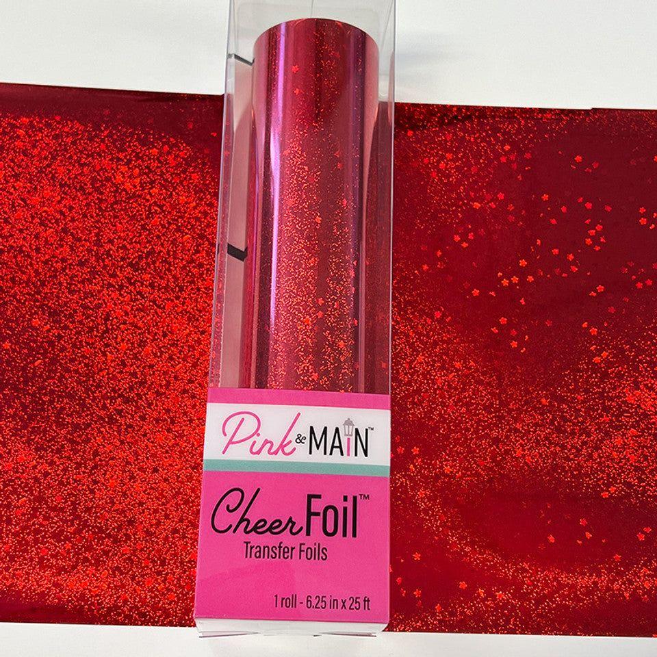 Pink and Main Sparkle Red CheerFoil Roll PMF086