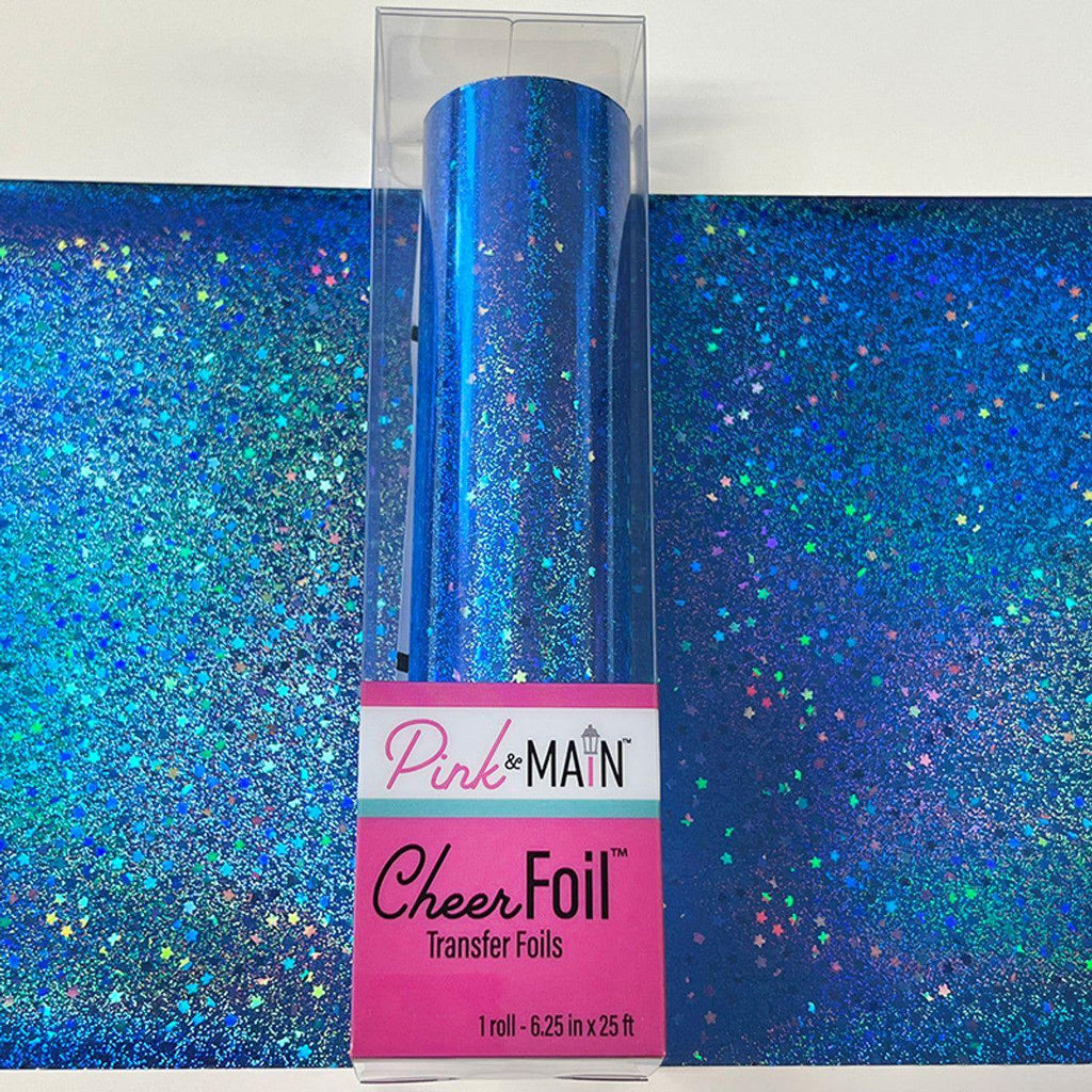 Pink and Main Sparkle Blue CheerFoil Roll PMF087