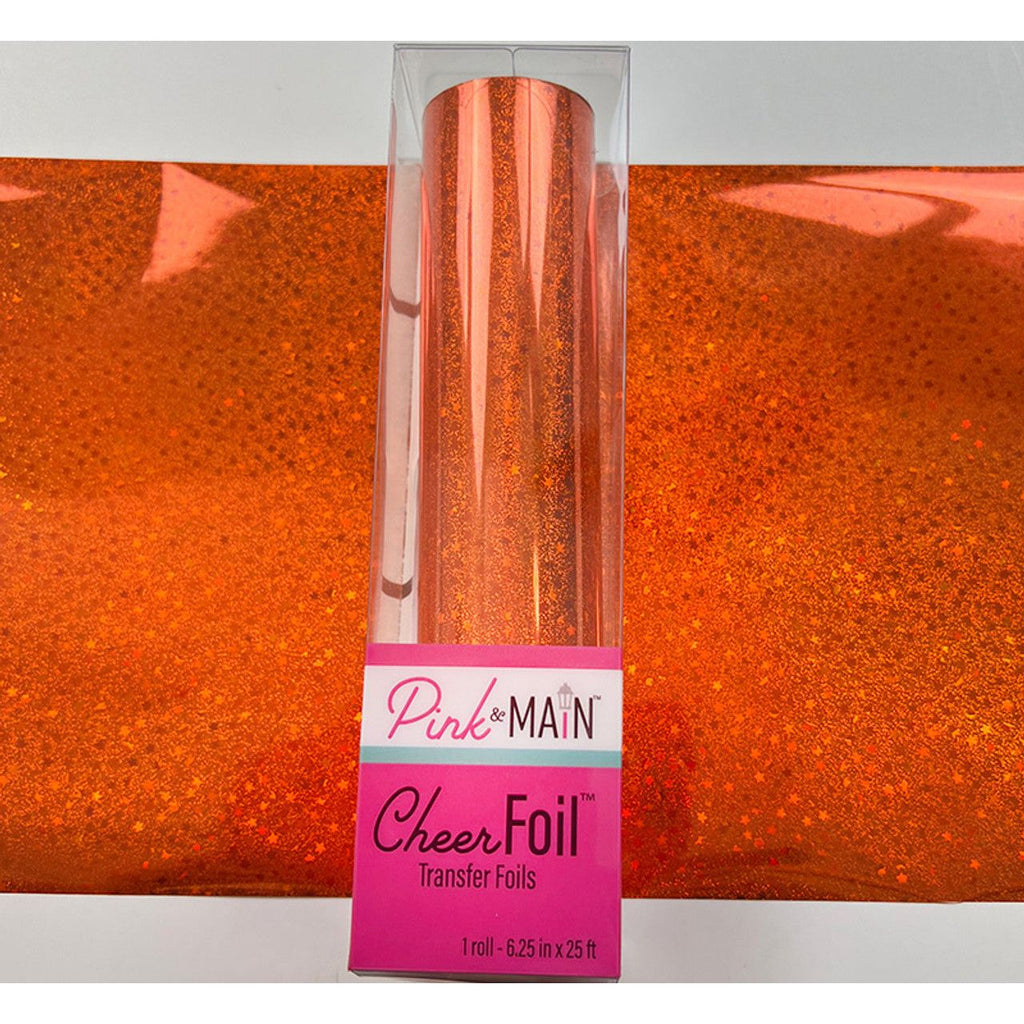 Pink and Main Sparkle Orange CheerFoil Roll PMF113