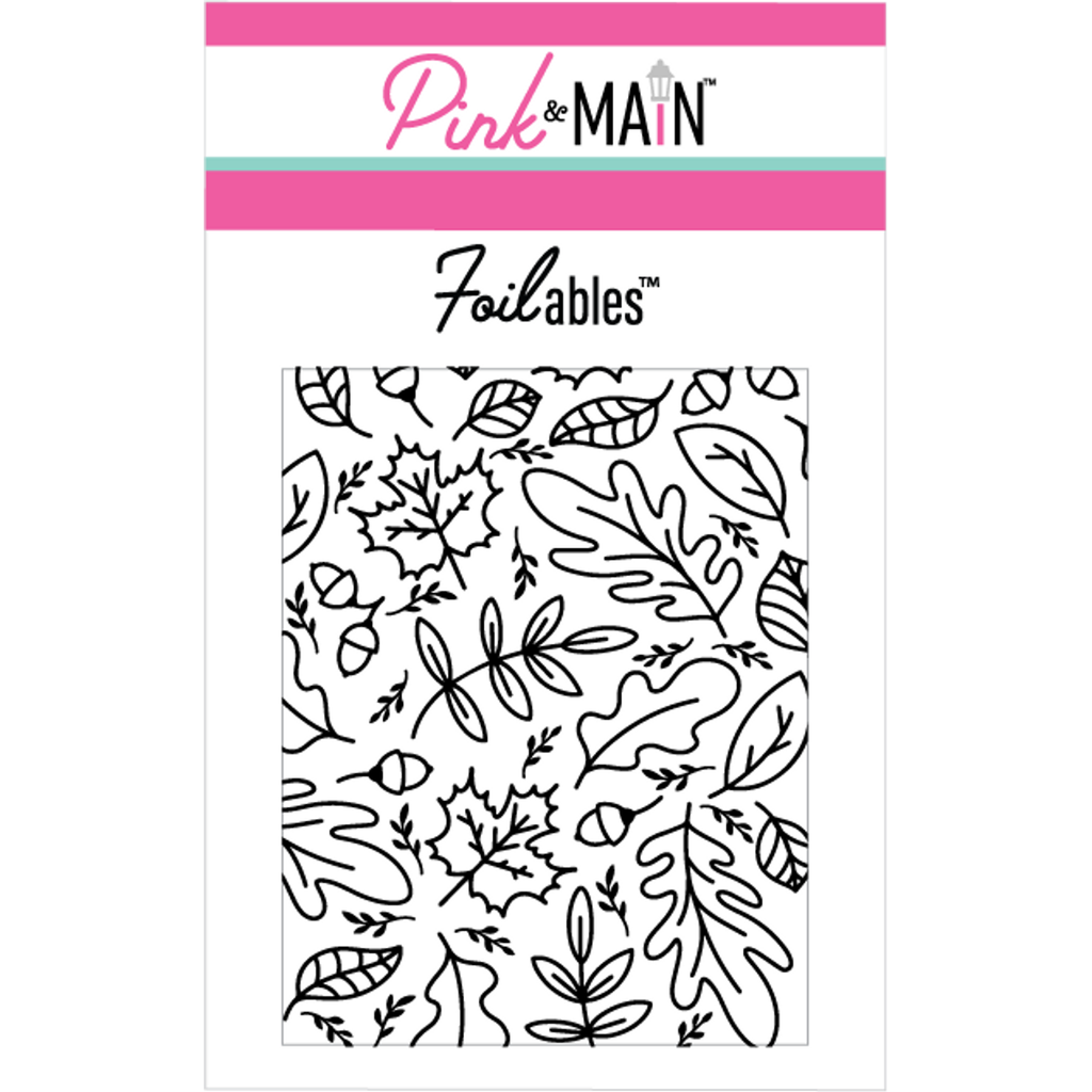 Pink and Main Autumn Leaves Foilables Panels PMF118