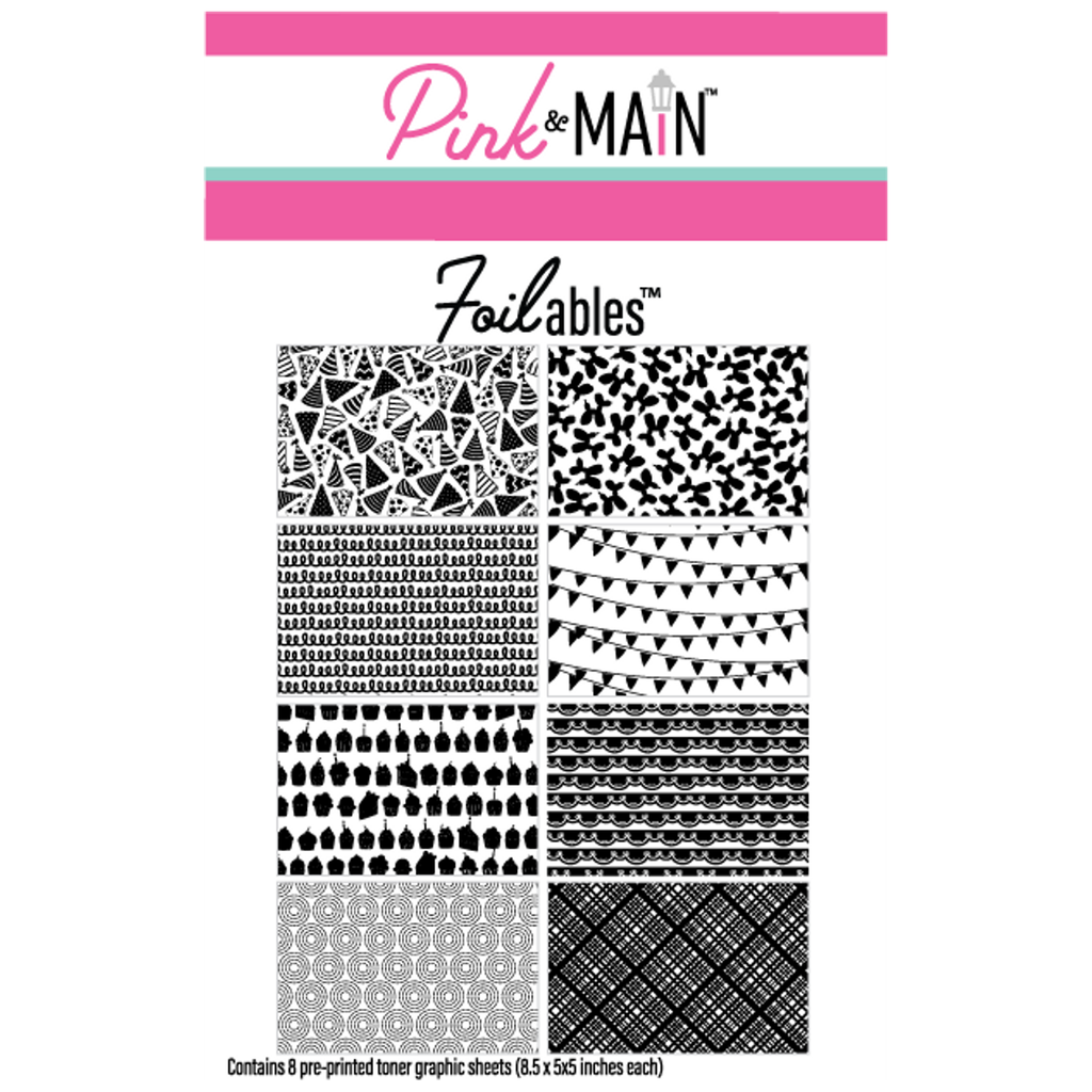 Pink and Main Birthday Backgrounds Foilables Sheets pmf203