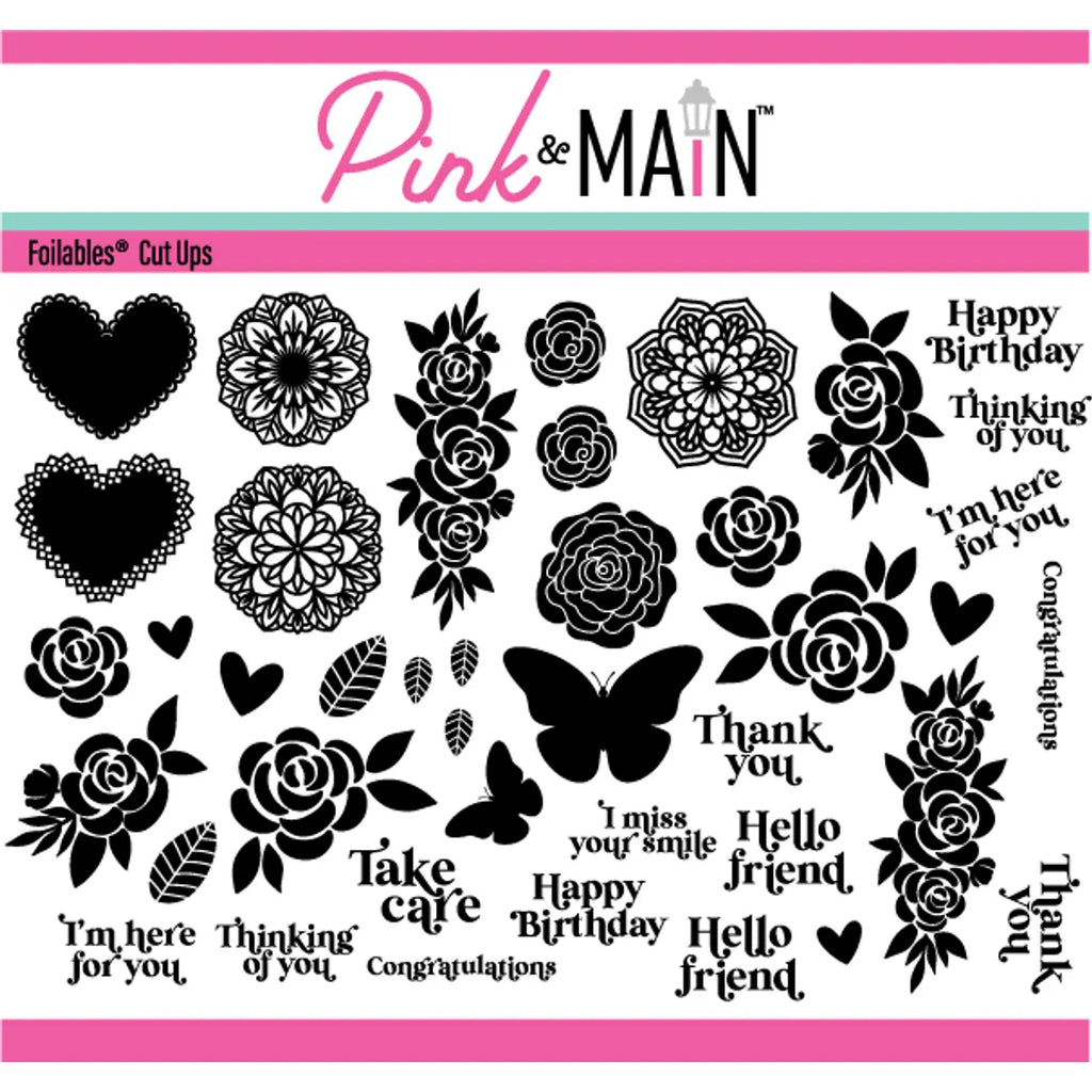 Pink and Main Fanciful Florals Foilable Cut Ups pmf225