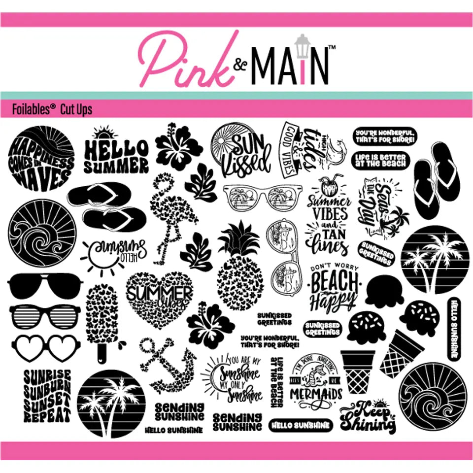 Pink and Main Summer Fun Foilables Cut Ups Ephemera pmf229