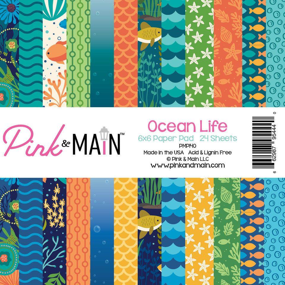 Pink and Main Ocean Life 6x6 inch Paper Pad pmp140