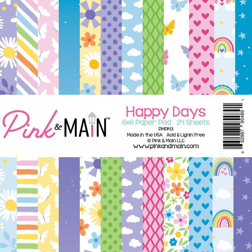 Pink and Main Happy Days 6x6 inch Paper Pad pmp143