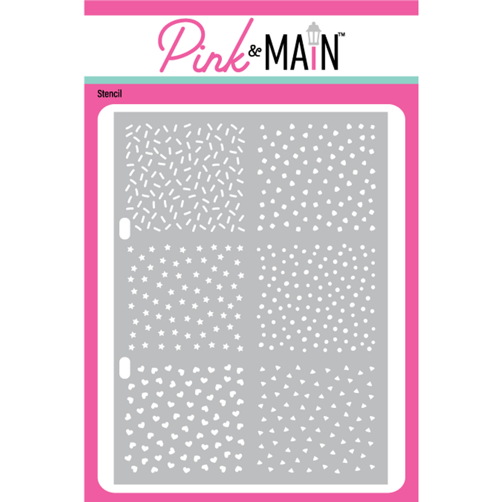 Pink and Main Topping Stencil pms126