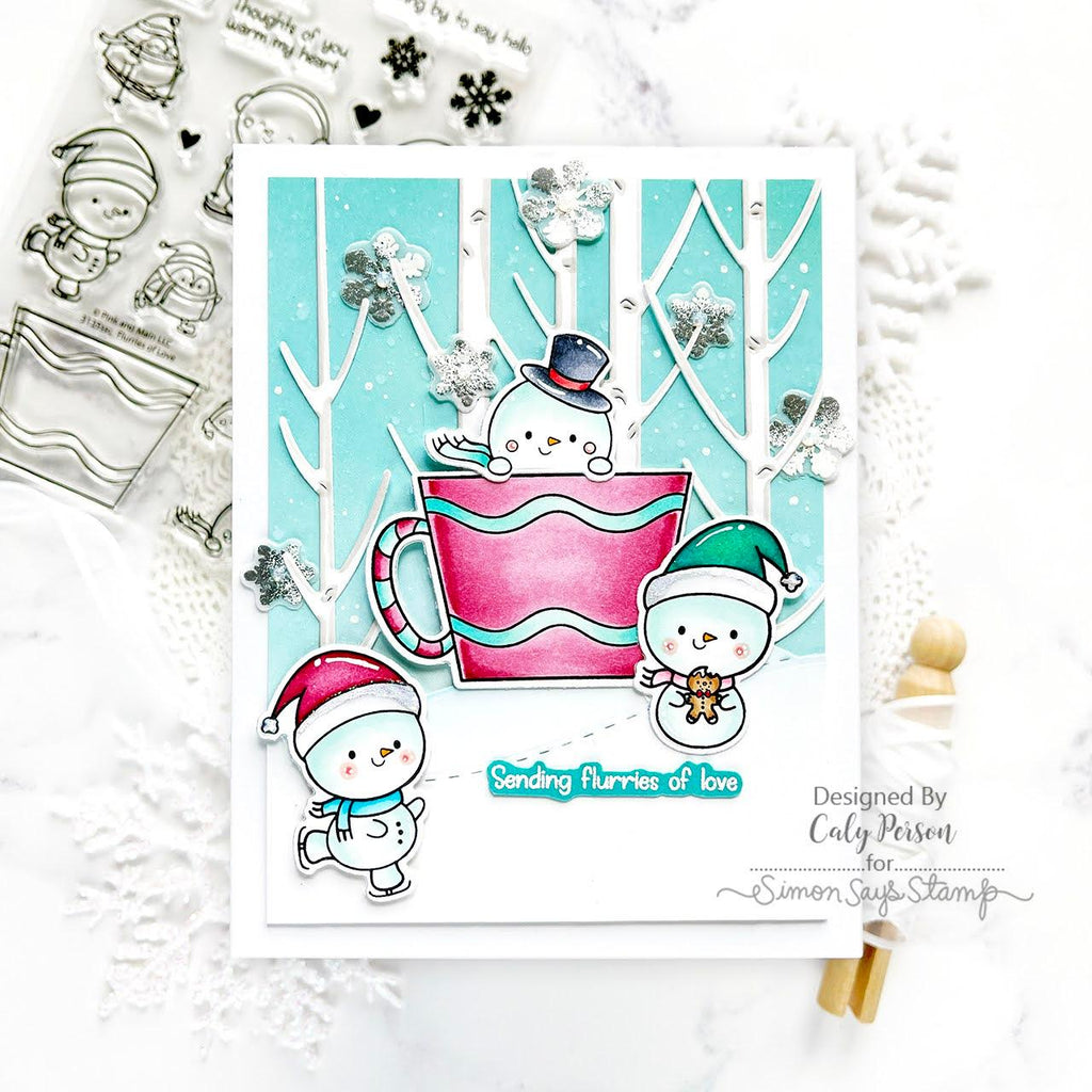 Pink and Main Flurries of Love STAMPtember Exclusive Stamp and Die Set | color-code:ALT02