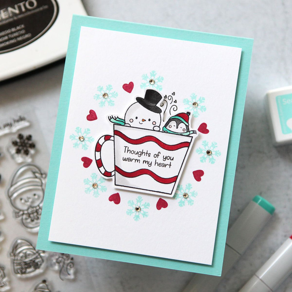 Pink and Main Flurries of Love STAMPtember Exclusive Stamp and Die Set | color-code:ALT03