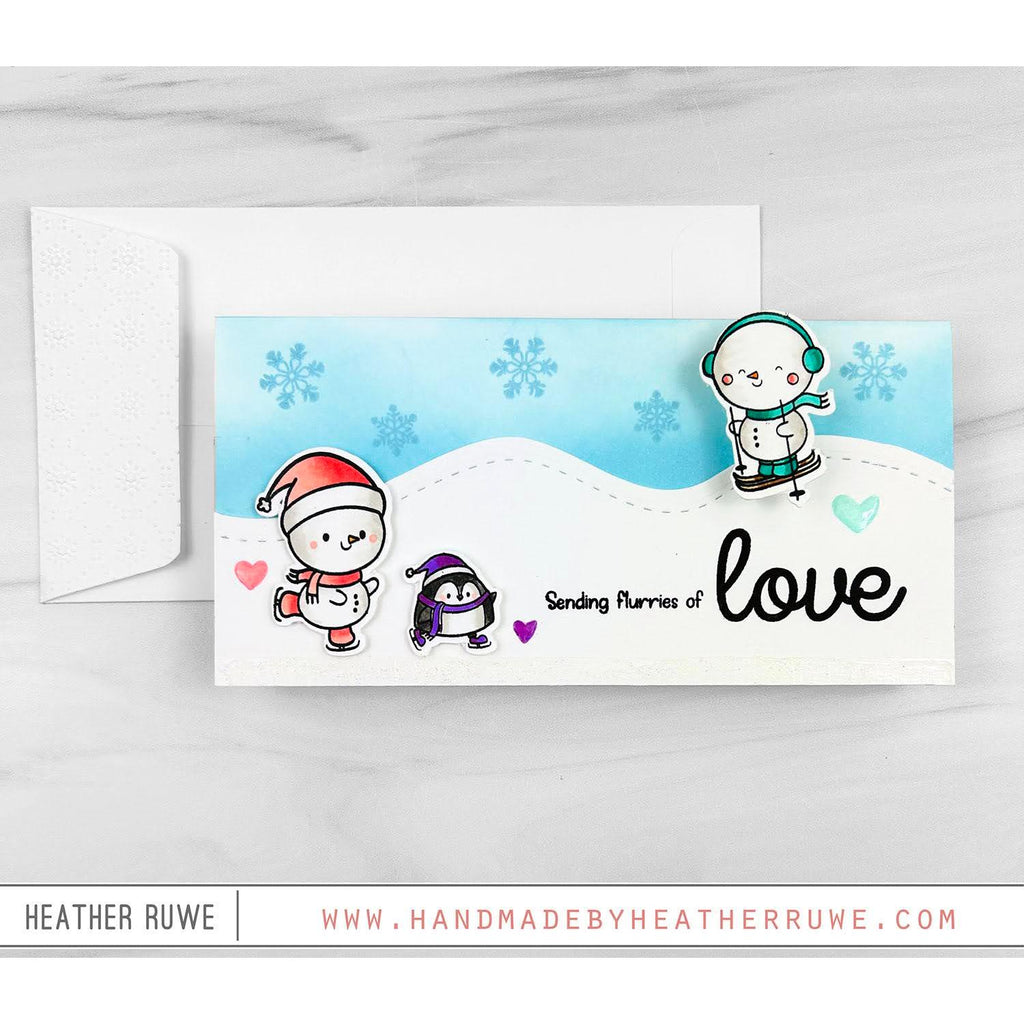 Pink and Main Flurries of Love STAMPtember Exclusive Stamp and Die Set | color-code:ALT04