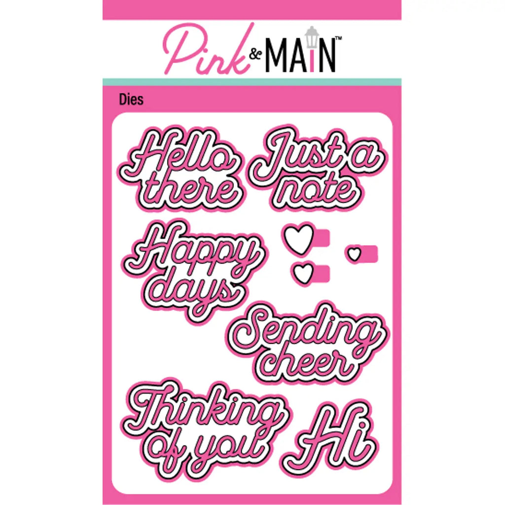 Pink and Main Simple Greetings Dies PNM533