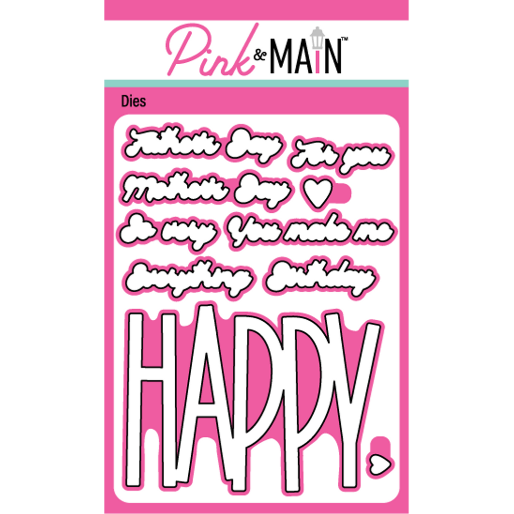 Pink and Main Happy Hello Dies pnm597