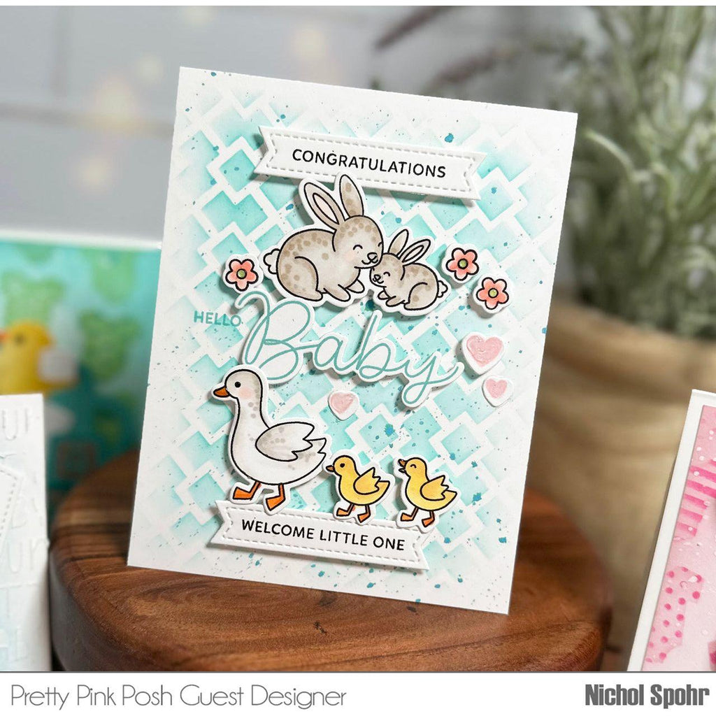 Pretty Pink Posh Baby Animals Clear Stamps congratulations | color-code:ALT01