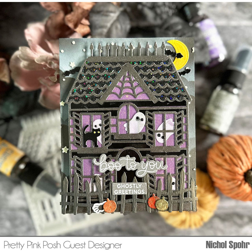 Pretty Pink Posh Halloween House Dies ghost house | color-code:ALT01